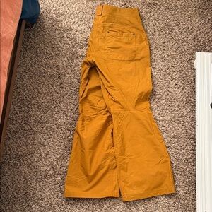 The North Face Orange Snow Pants with Logo and Orange Loop